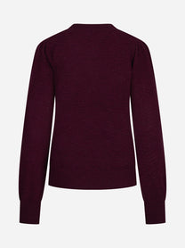 Maglia Marienne Wave Soft in misto alpaca viola - vista posteriore