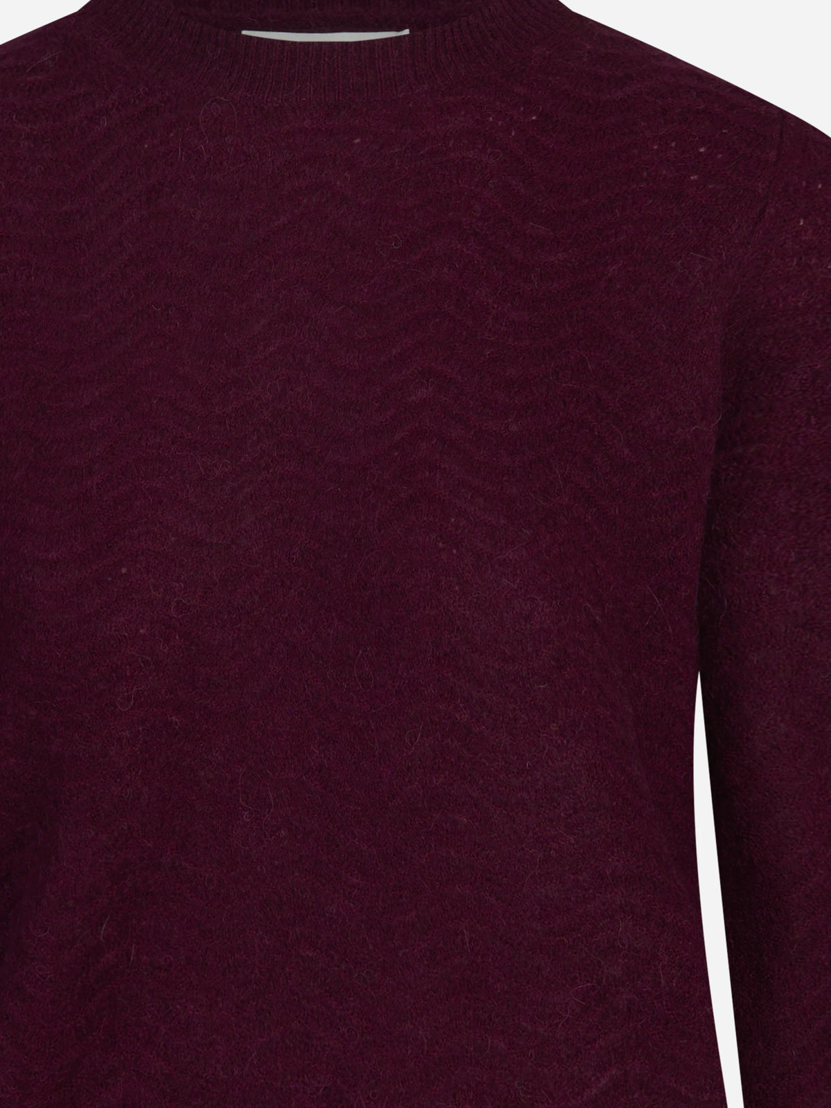 Maglia Marienne Wave Soft in misto alpaca viola - dettaglio