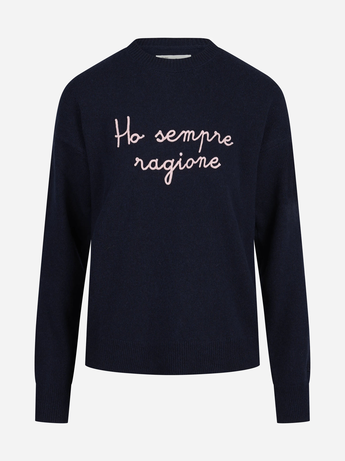 Maglia Tessa con scritta Ho sempre ragione blu - vista frontale