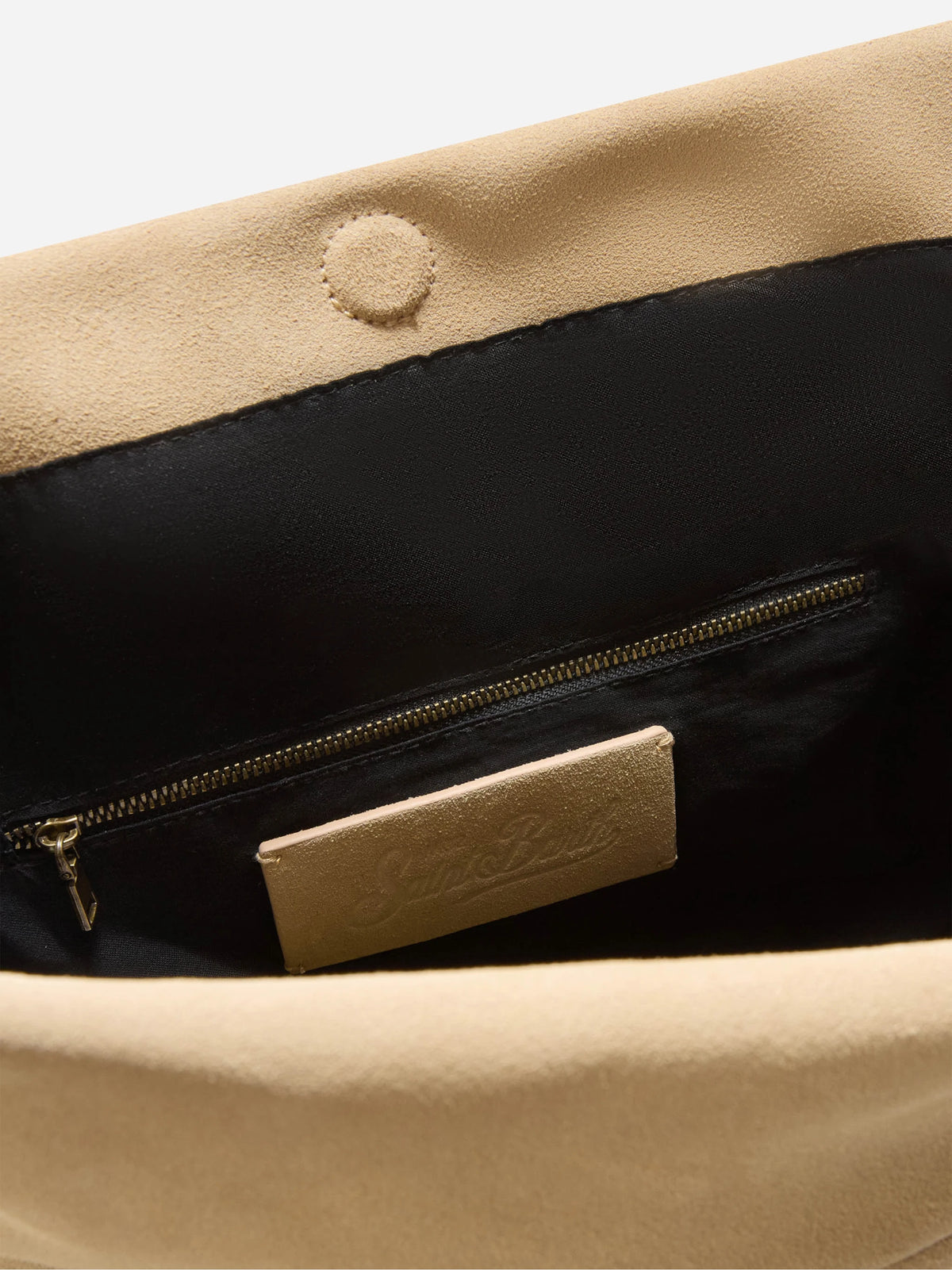 Pochette Maxi in camoscio beige - dettaglio