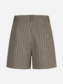 Shorts Aya Flannel gessati marrone - dettaglio del prodotto
