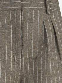 Shorts Aya Flannel gessati marrone - vista posteriore