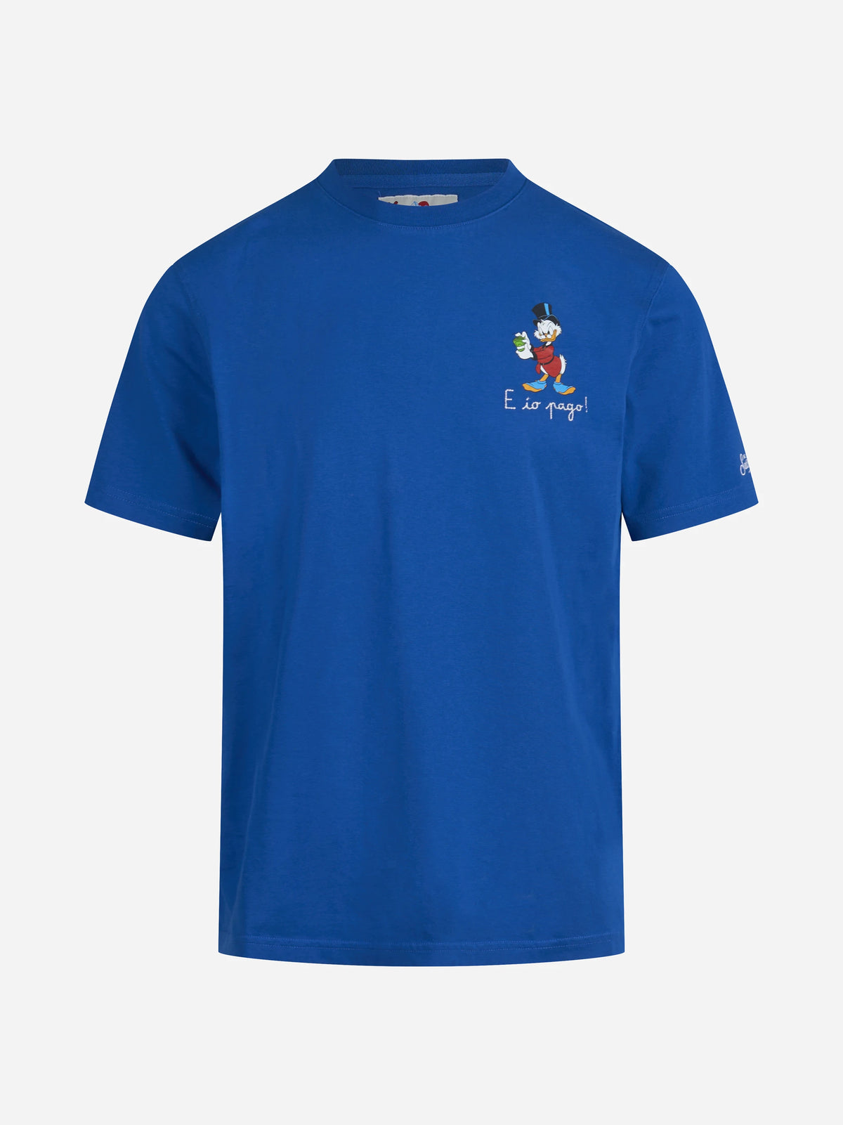 T-shirt Arnott con ricamo cartoon blu - vista frontale