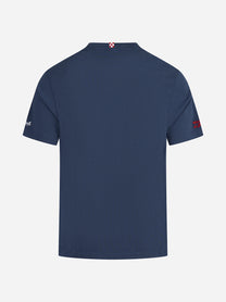 T-shirt Arnott Warm con ricamo blu - vista posteriore