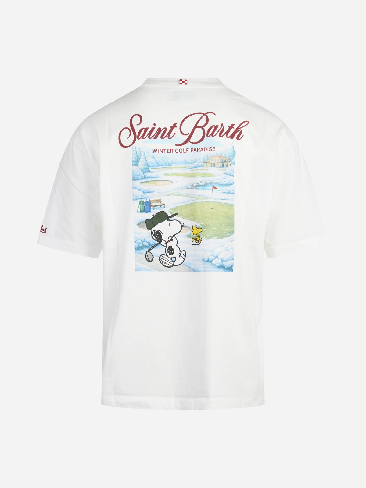 T-shirt Delmar Snoopy Winter Golf bianca - vista posteriore