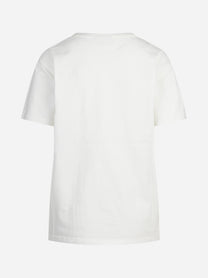 T-shirt Emilie con ricamo bianca - vista posteriore