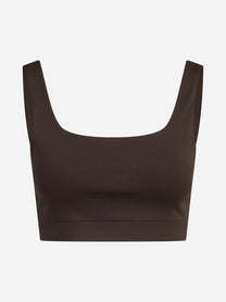 Top cropped Fify marrone - vista frontale