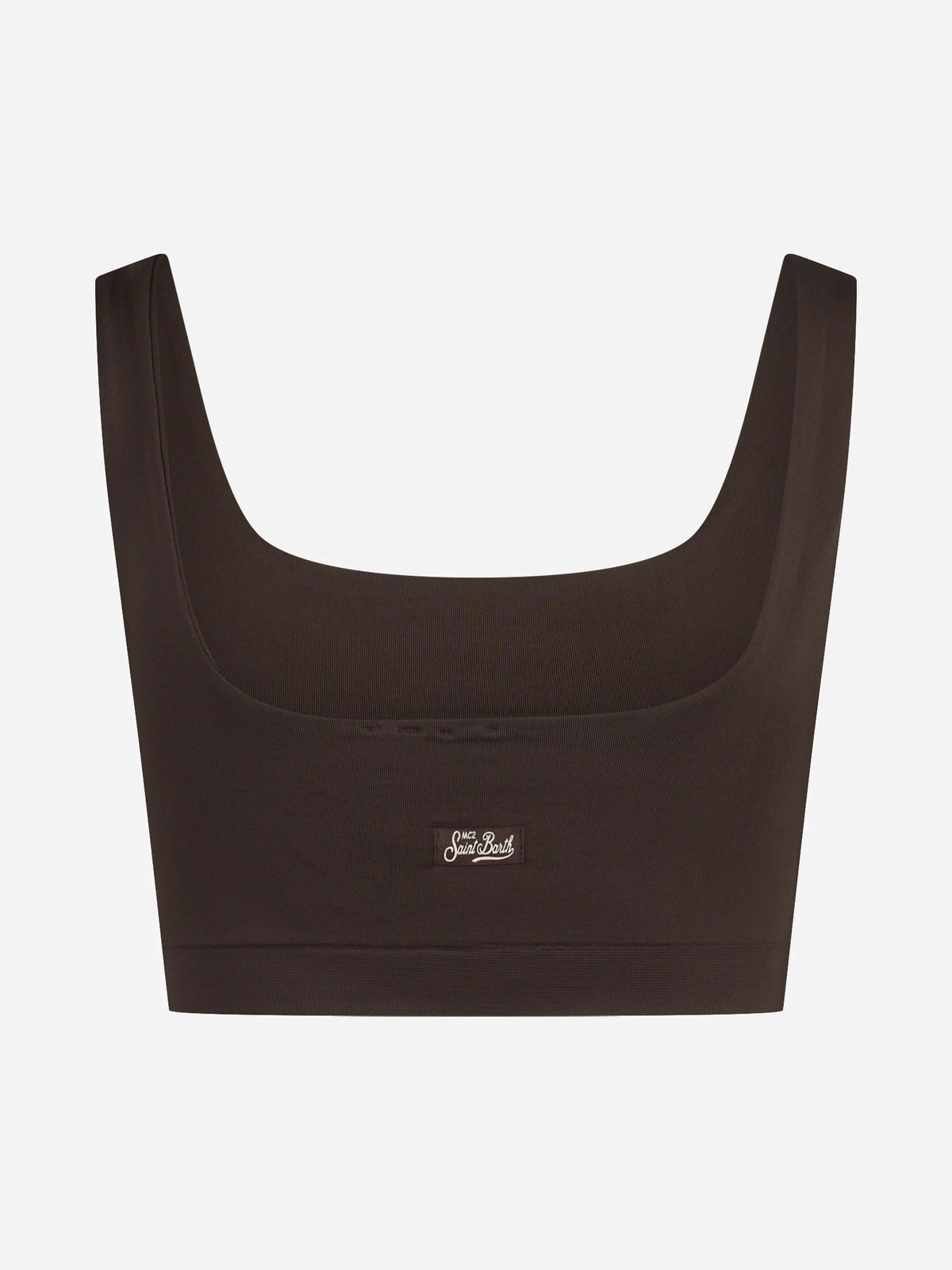 Top cropped Fify marrone - vista posteriore