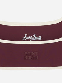 Top Kassie String con bordi a contrasto bordeaux - dettaglio