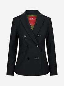 Blazer doppiopetto slim-fit nero - vista frontale