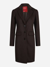Cappotto monopetto classico marrone - vista frontale
