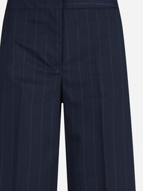 Pantalone largo gessato blu - vista posteriore