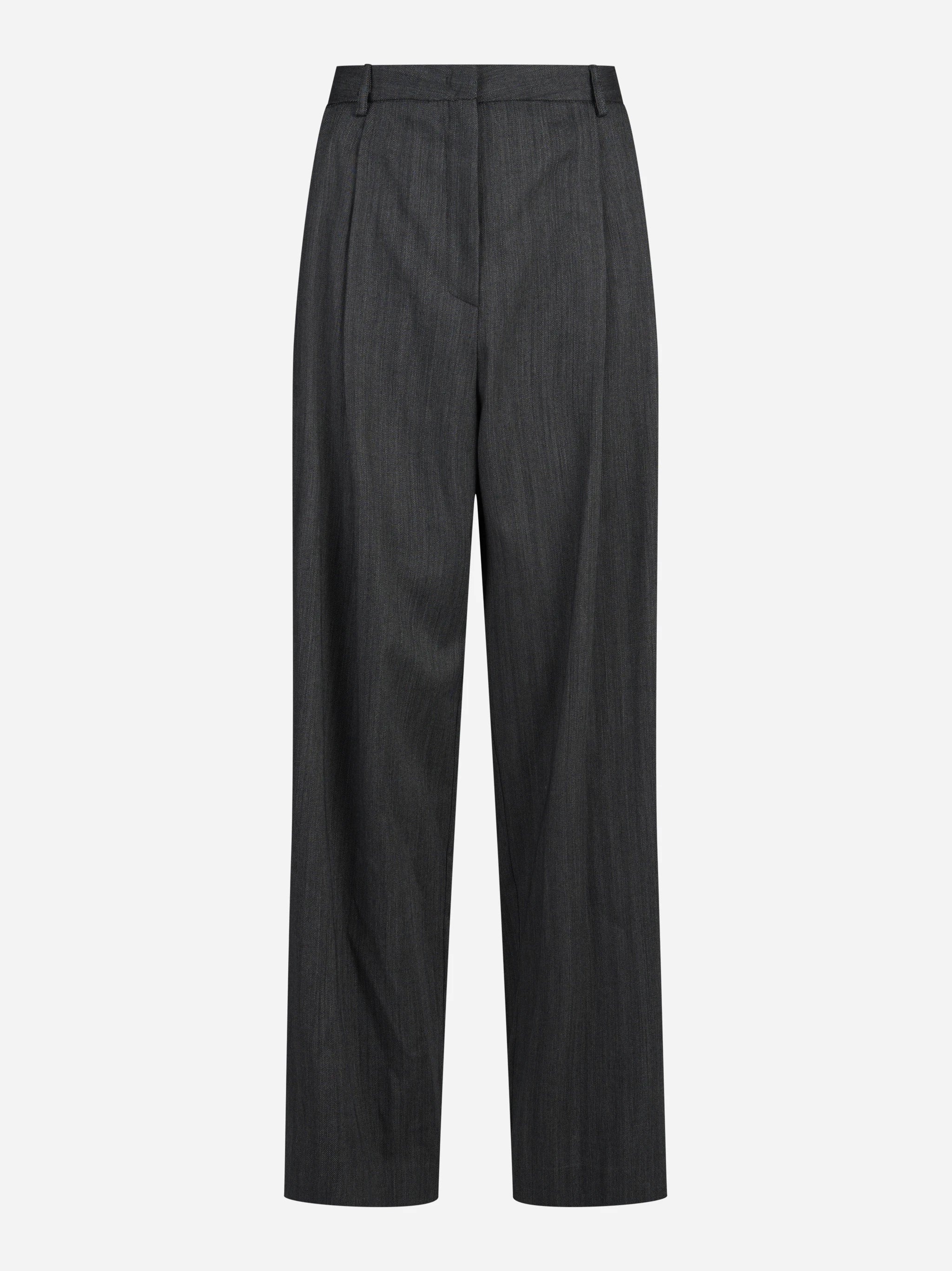 Pantaloni larghi sartoriali grigi - vista frontale