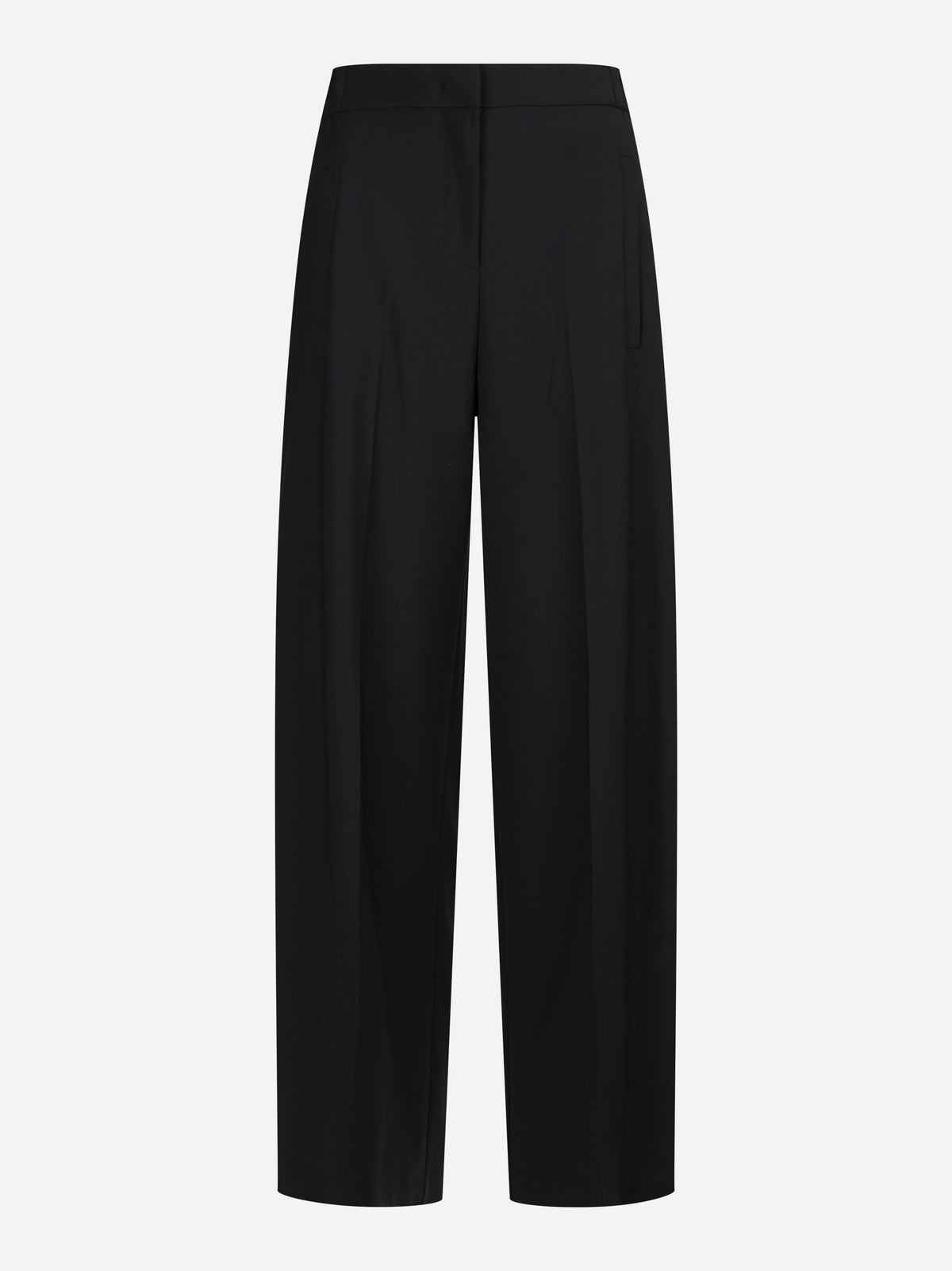 Pantaloni sartoriali wide leg neri - vista frontale