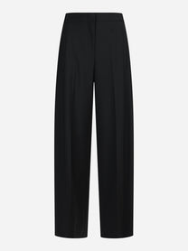 Pantaloni sartoriali wide leg neri - vista frontale