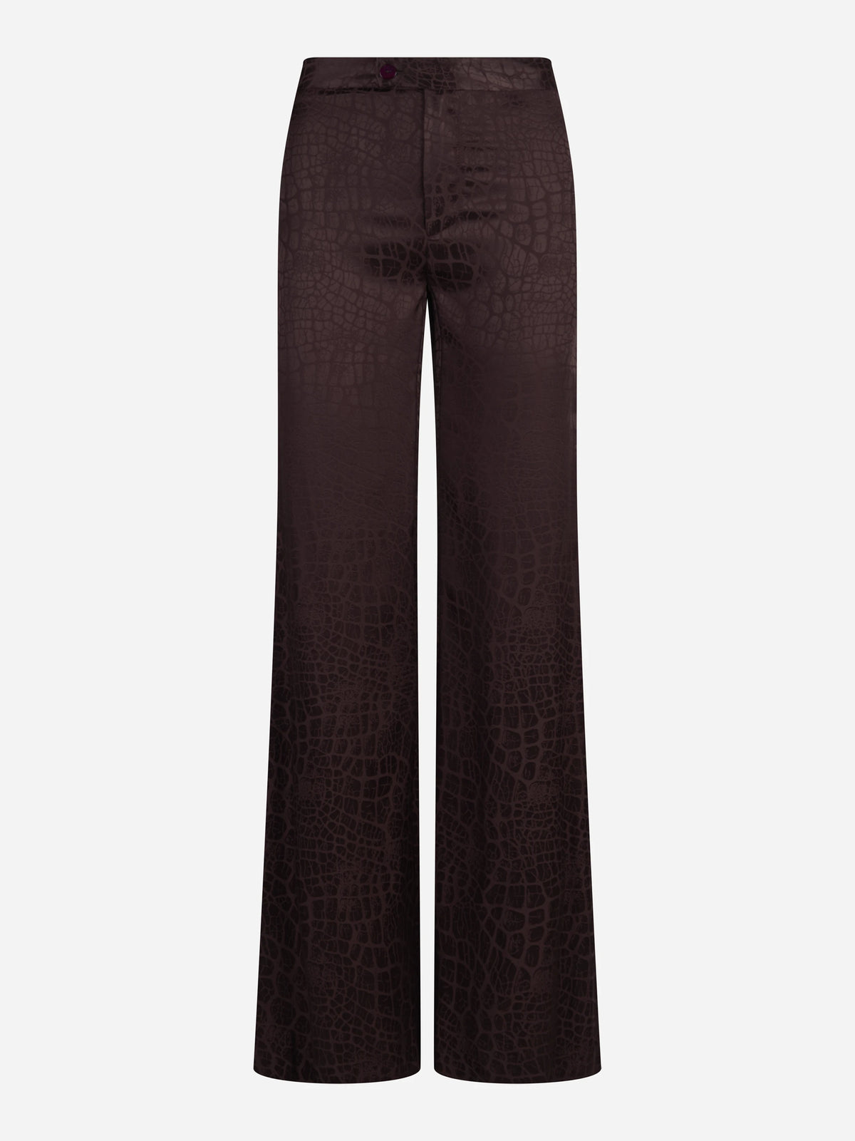 Pantalone largo floccato bordeaux - vista frontale