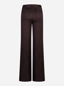 Pantalone largo floccato bordeaux - dettaglio del prodotto