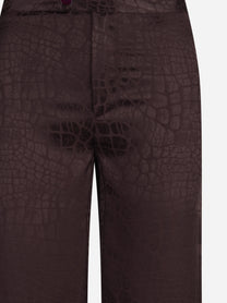 Pantalone largo floccato bordeaux - vista posteriore