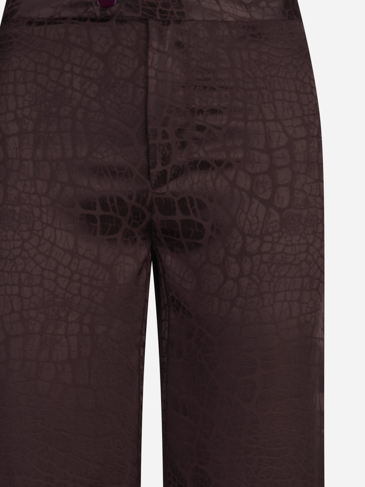 Pantalone largo floccato bordeaux - vista posteriore