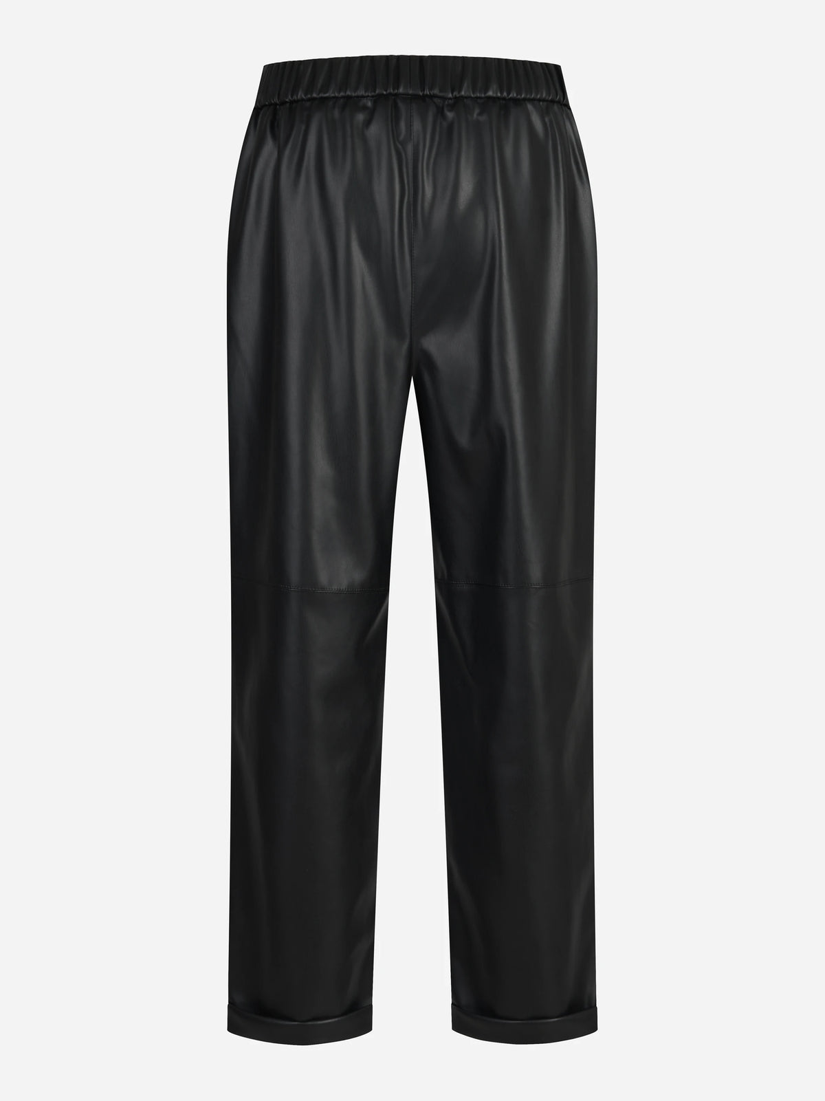 Pantalone largo in ecopelle nero - dettaglio del prodotto