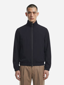 Bomber in pura lana vergine blu