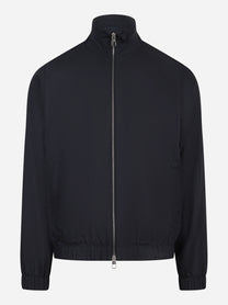 Bomber in pura lana vergine blu