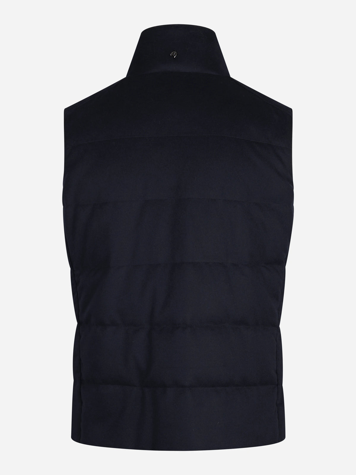 Gilet imbottito in lana vergine blu - vista posteriore
