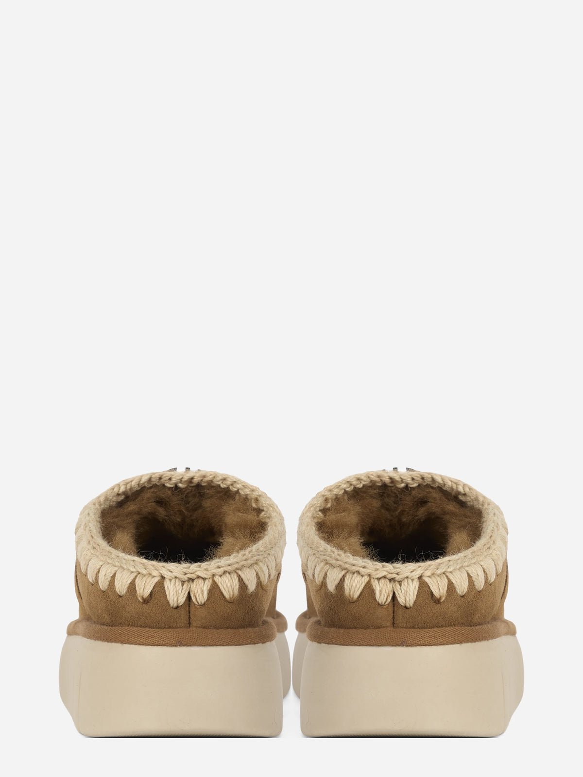 Sabot Bounce Clog Metal Logo in suede marrone - vista posteriore