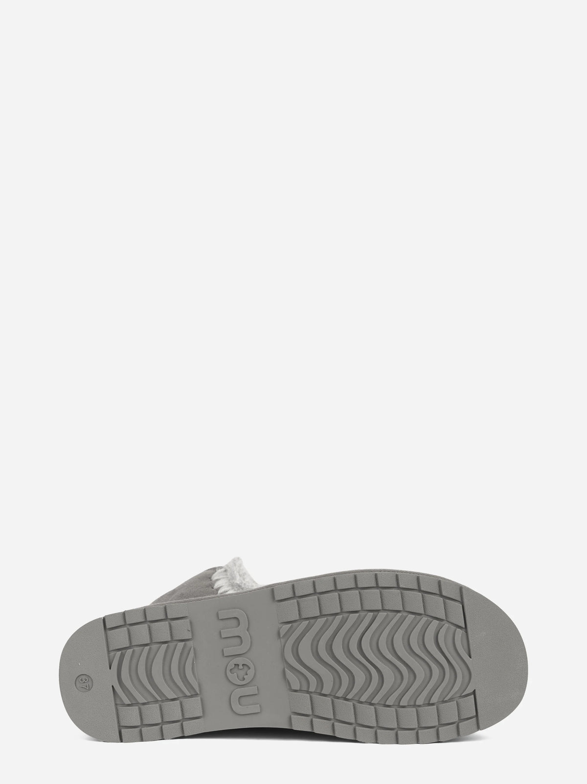 Stivaletto Mini Eskimo Platform in suede grigio - vista posteriore