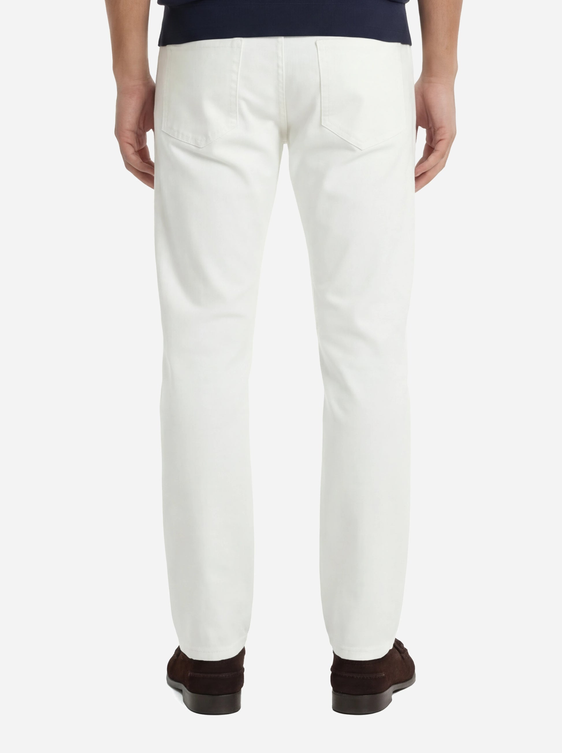 Jeans regular fit in denim fermo bianco