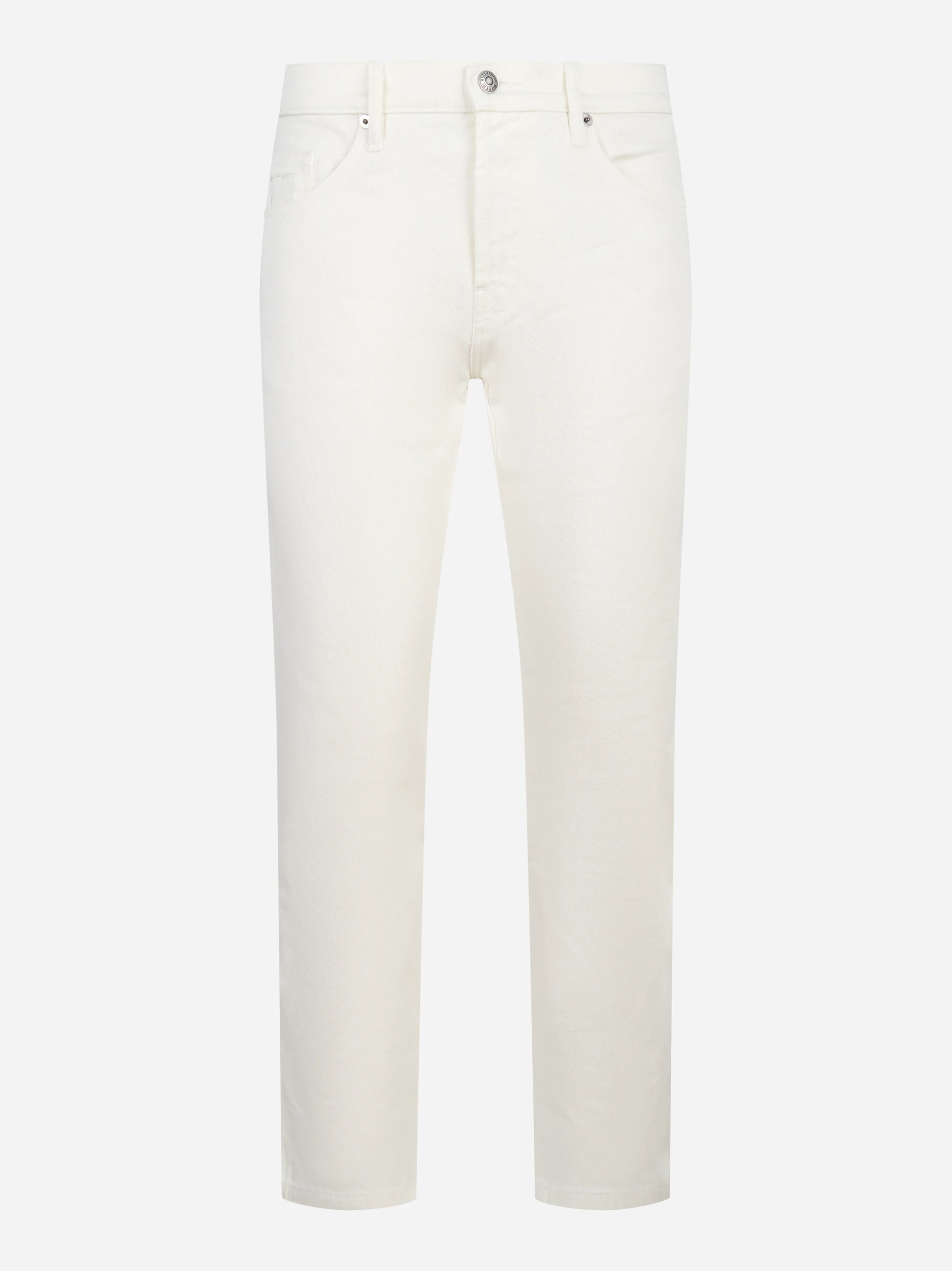 Jeans regular fit in denim fermo bianco