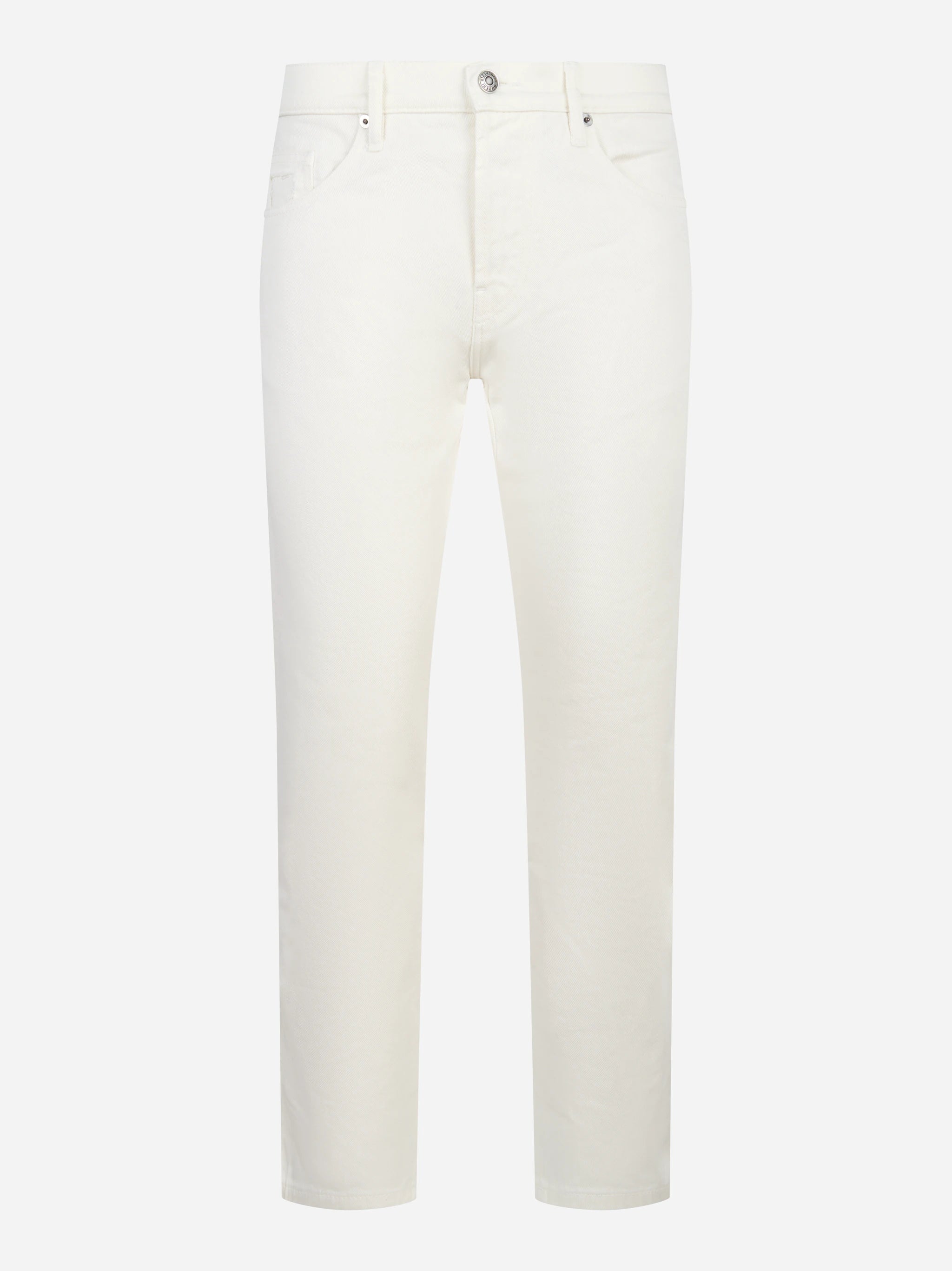 Jeans regular fit in denim fermo bianco