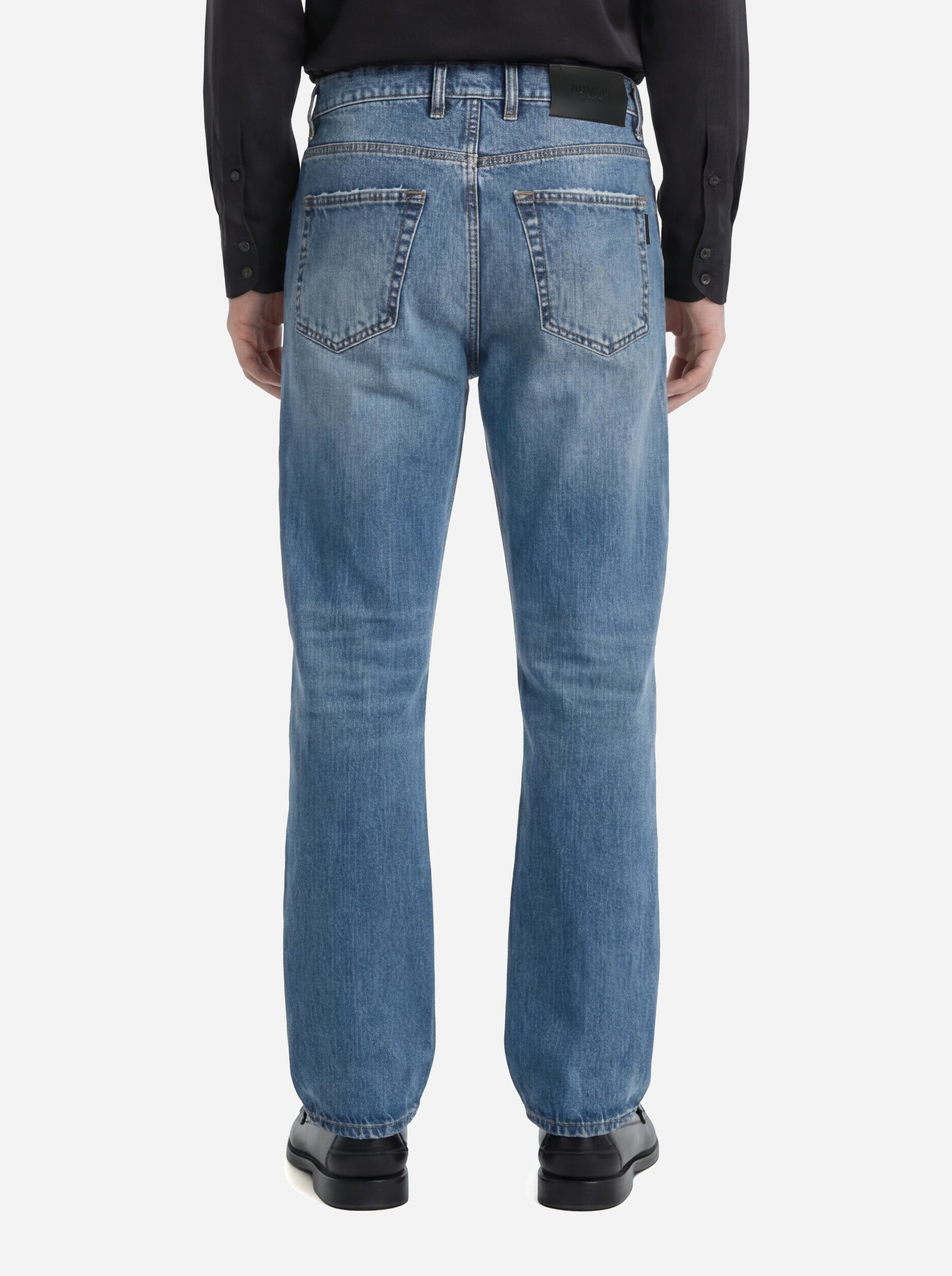 Jeans Regular fit in denim fermo blu