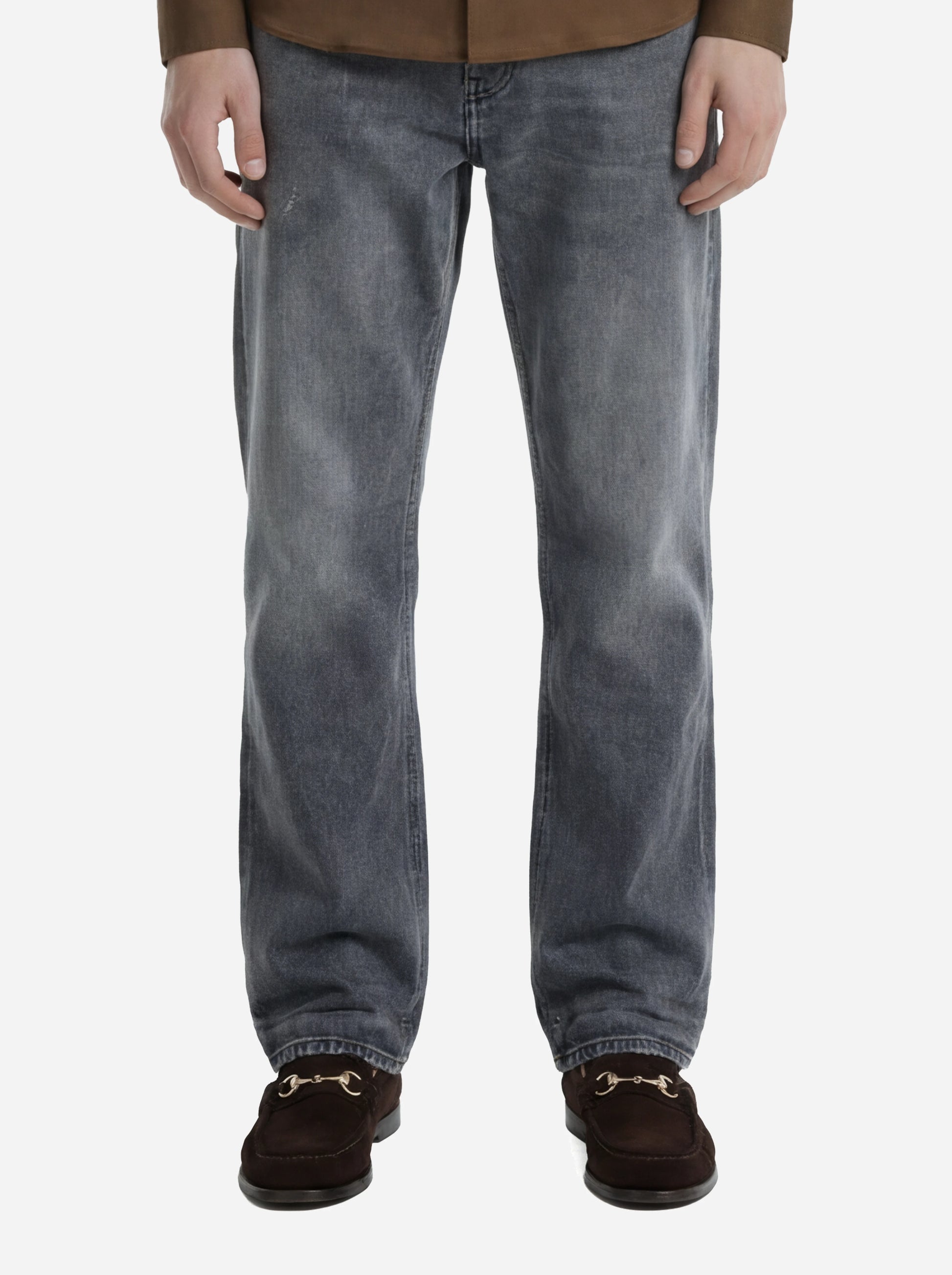 Jeans Regular fit in denim fermo grigio