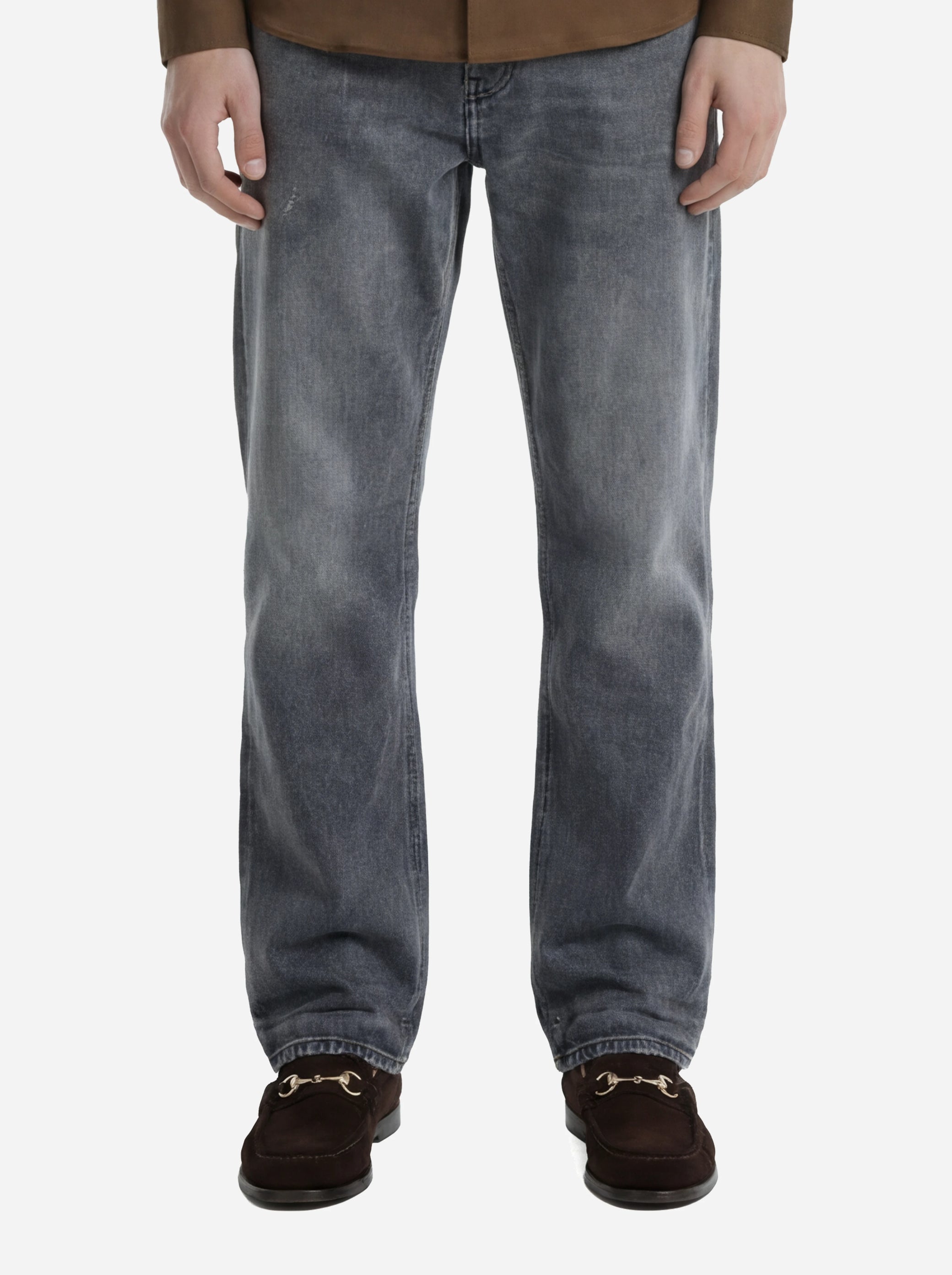 Jeans Regular fit in denim fermo grigio