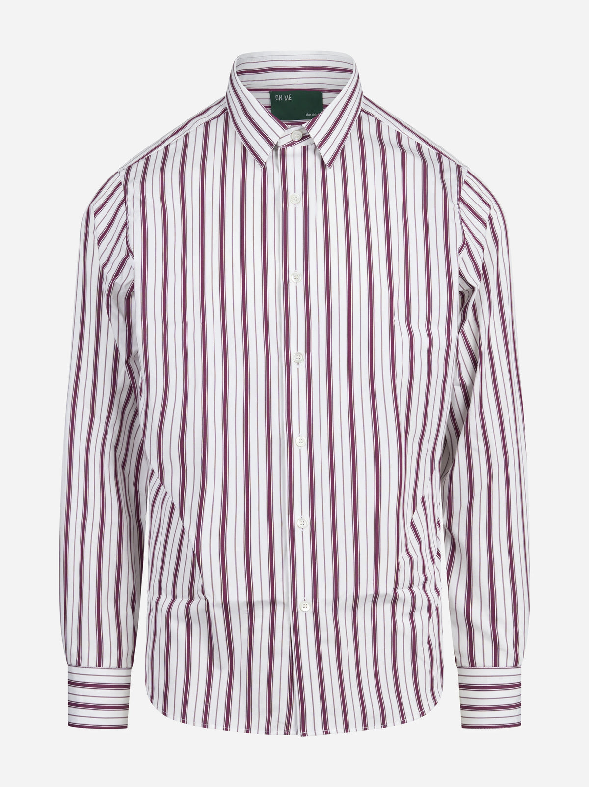 Camicia a righe bordeaux e blu - vista frontale