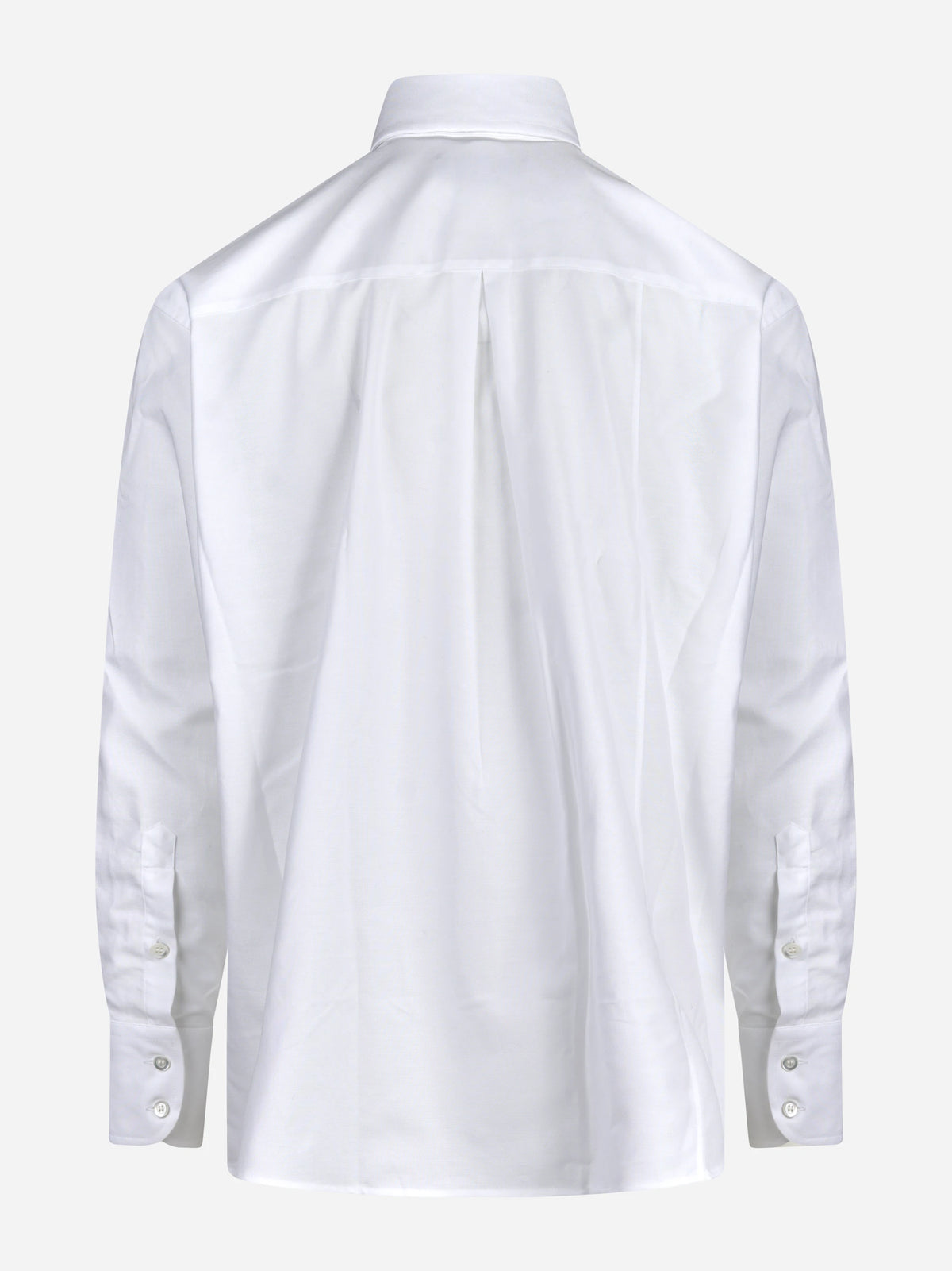 Camicia in cotone con pieghe sul davanti bianca ON ME THE SHIRT - vista posteriore