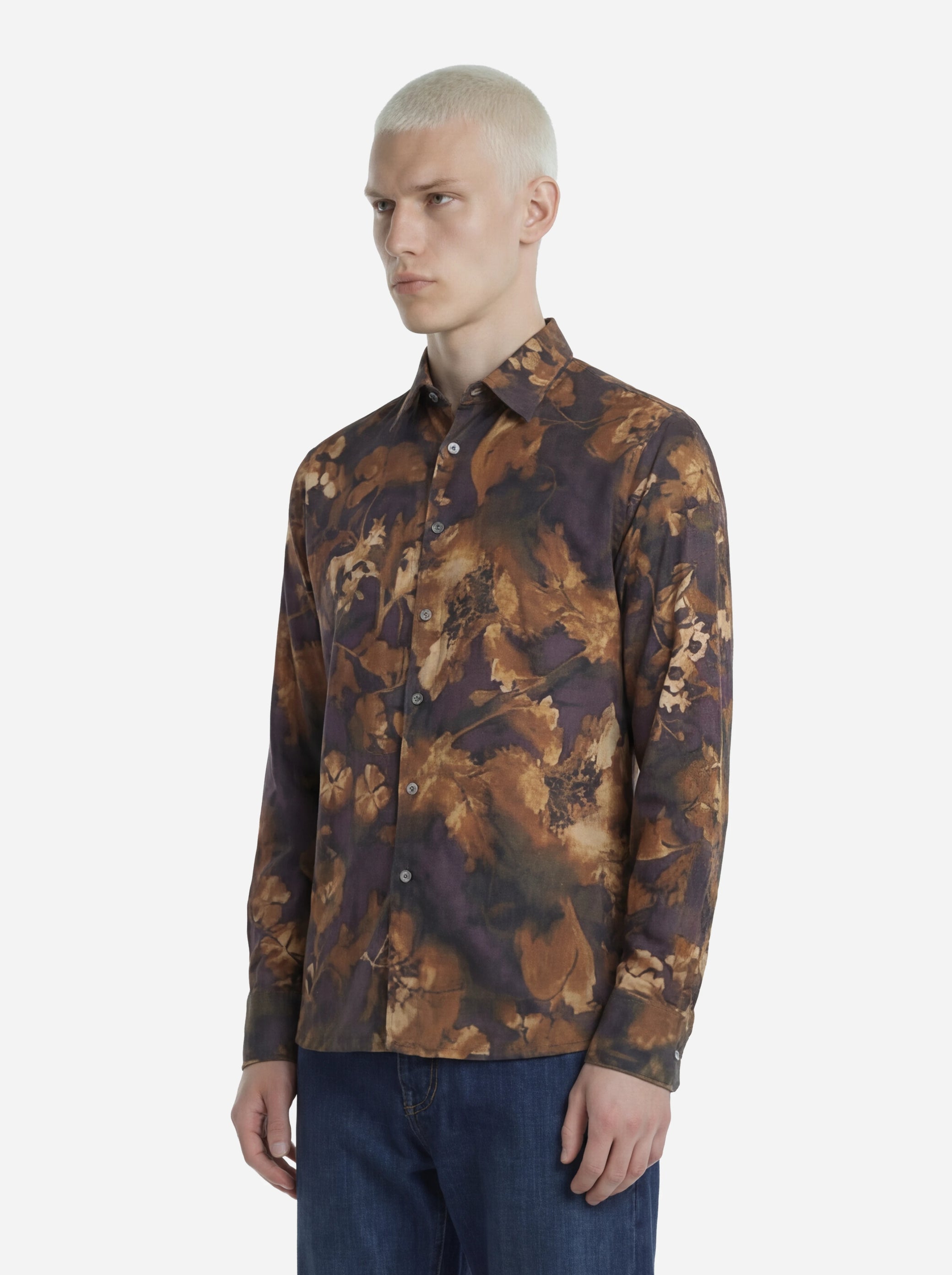Camicia in viscosa stampata