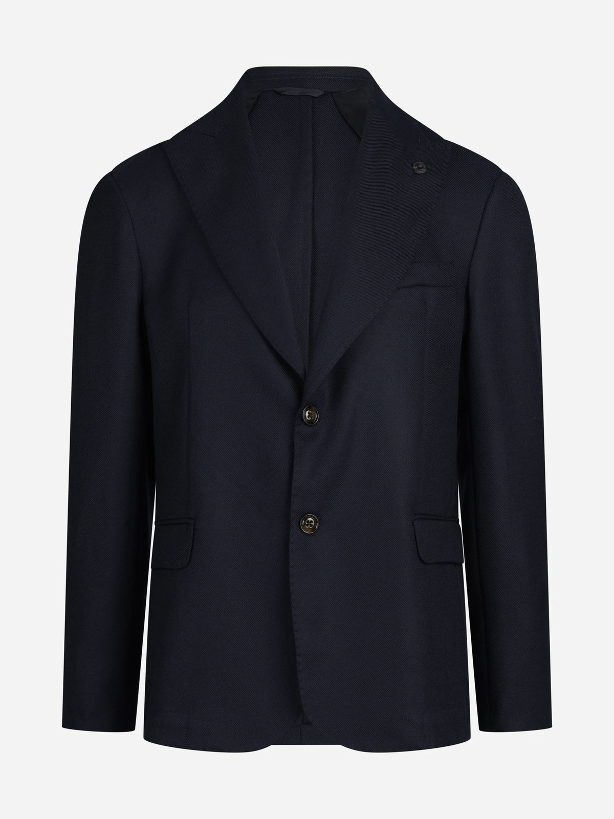 Blazer monopetto La Mamma in misto lana blu - vista frontale