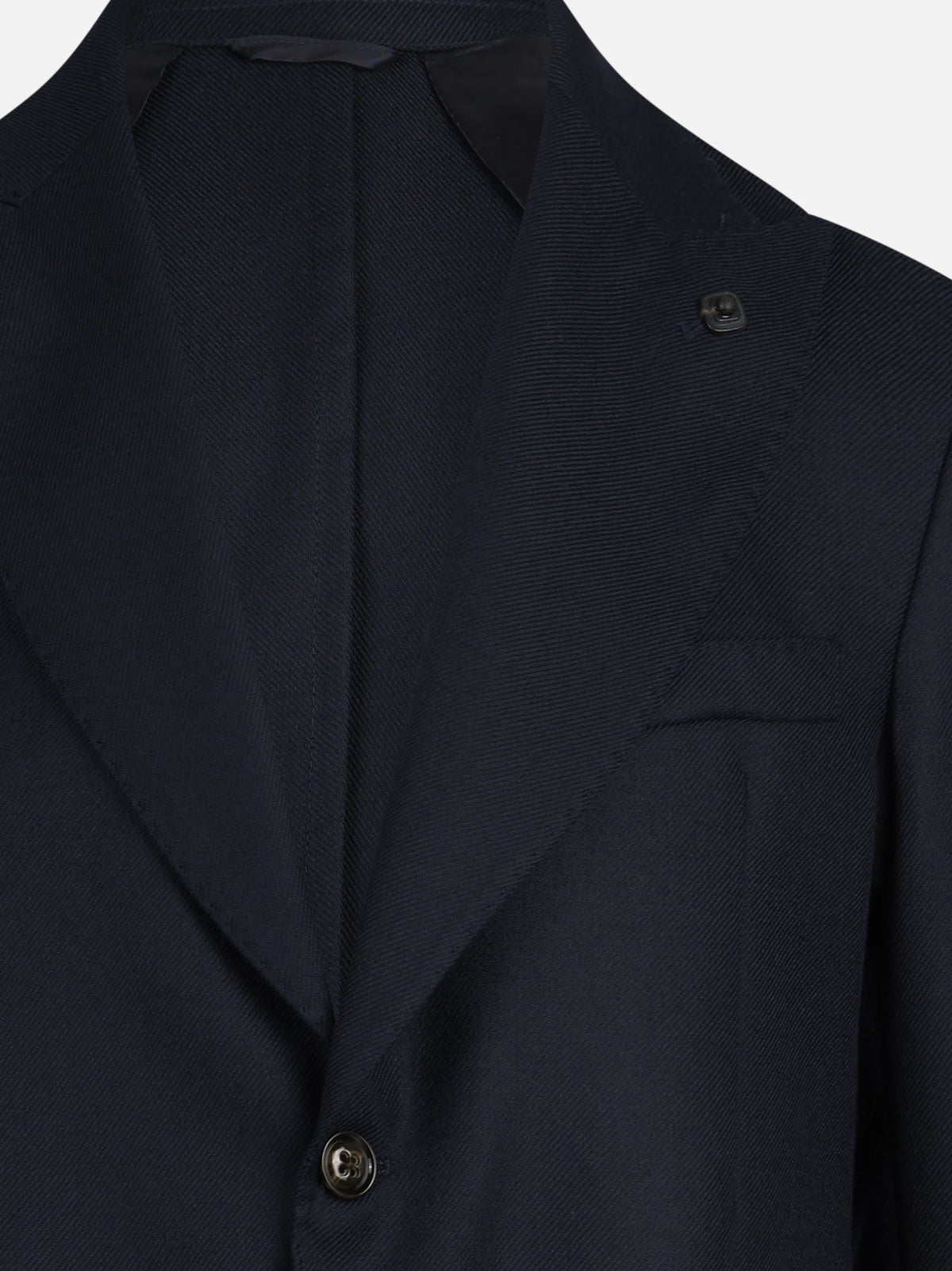 Blazer monopetto La Mamma in misto lana blu - vista posteriore