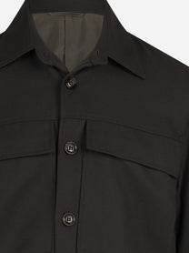 Overshirt con tasche applicate testa di moro - vista posteriore