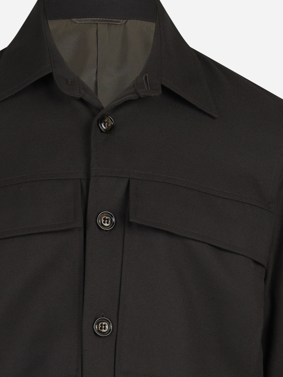Overshirt con tasche applicate testa di moro - vista posteriore