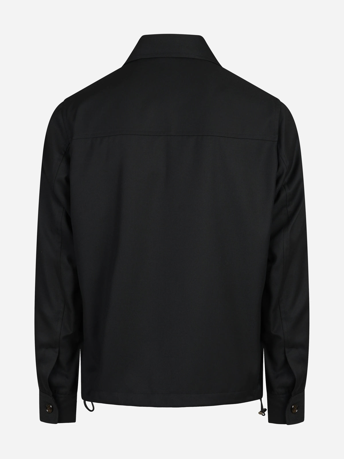 Overshirt con tasche applicate nero - dettaglio del prodotto