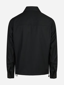 Overshirt con tasche applicate nero - dettaglio del prodotto