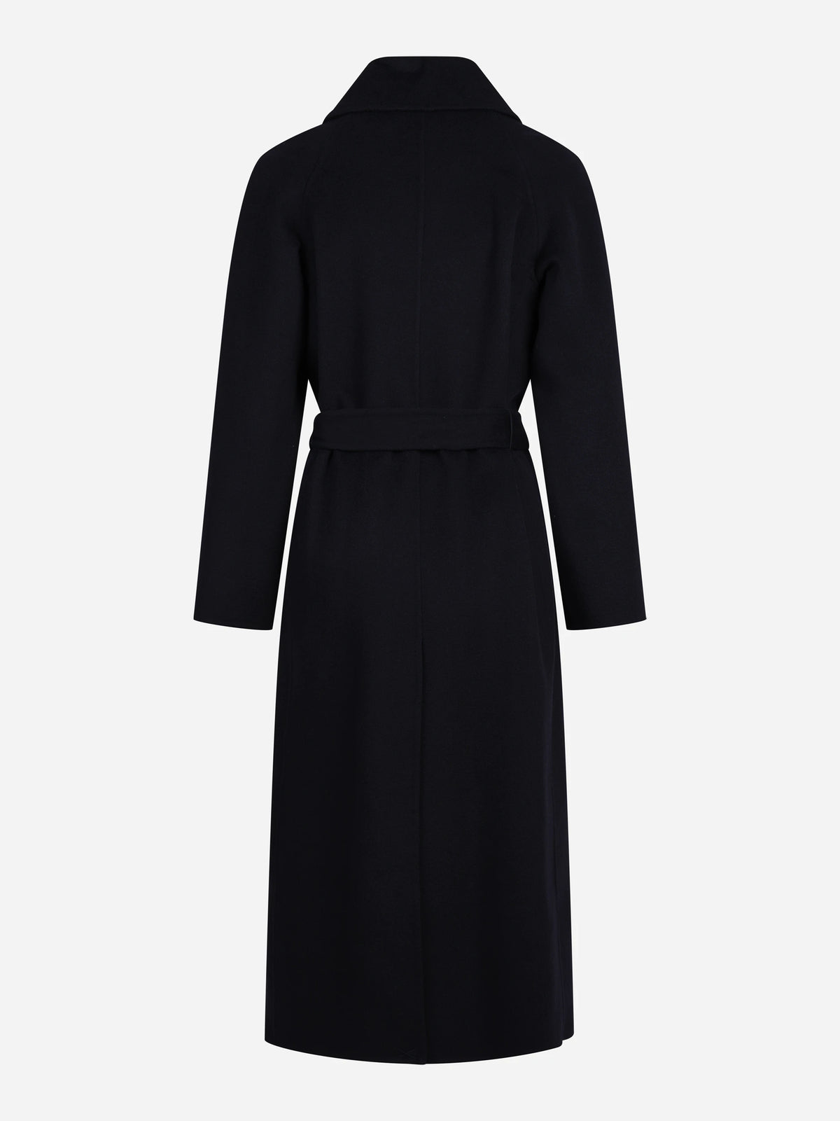 Cappotto Paola DB con cintura blu navy - vista posteriore