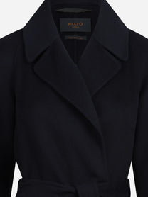 Cappotto Paola DB con cintura blu navy - dettaglio del prodotto