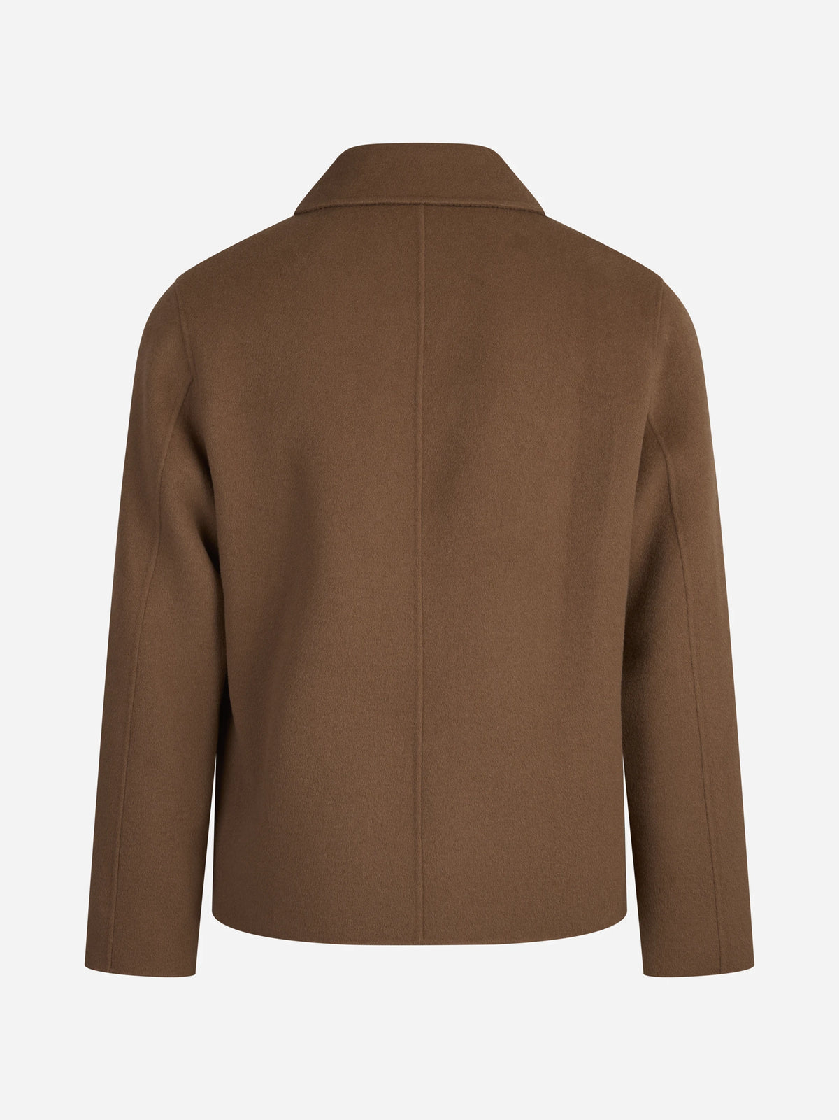 Cappotto Dante corto in lana marrone - vista posteriore