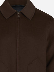 Cappotto Dante corto in lana marrone - dettaglio del prodotto