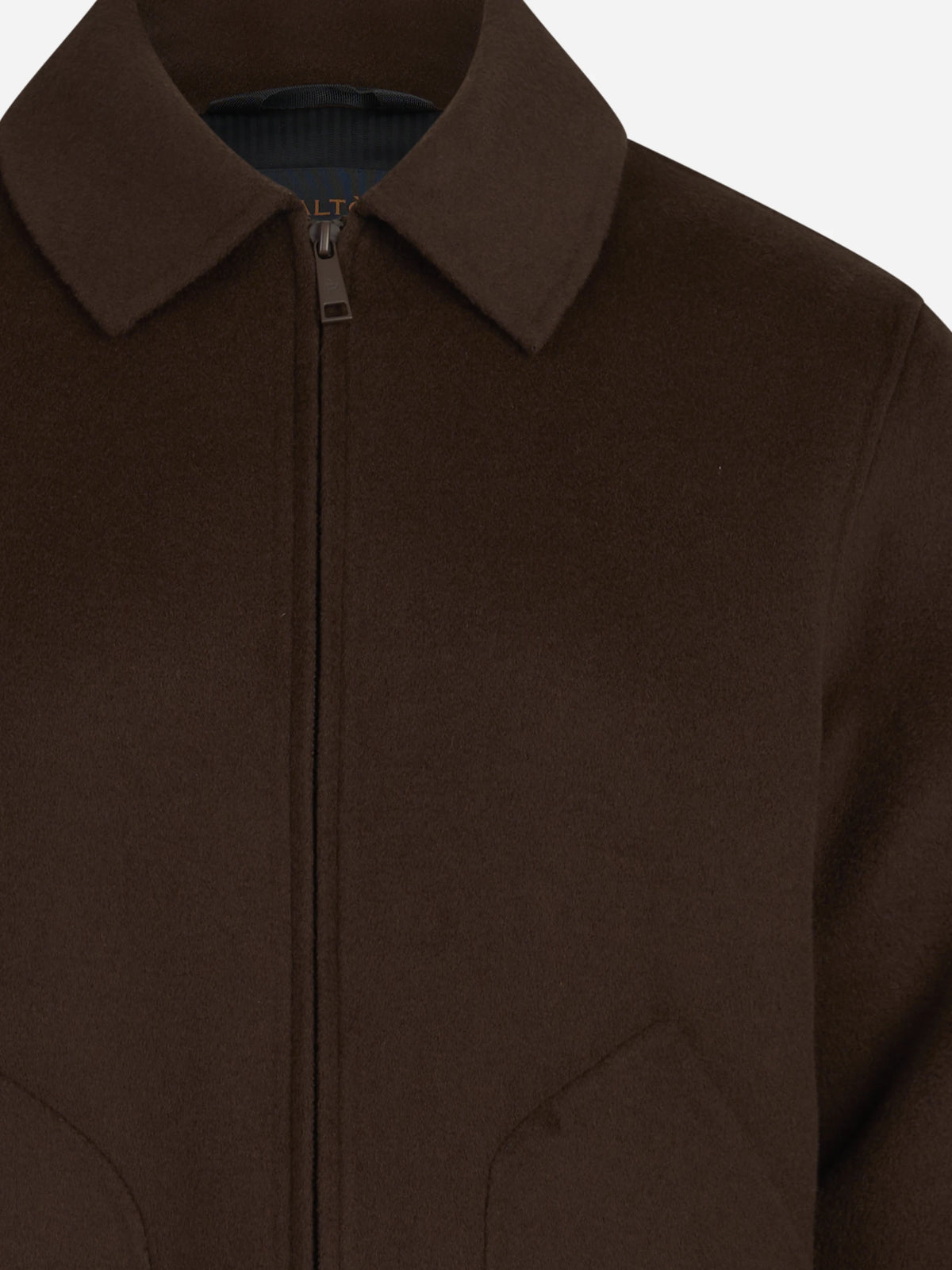 Cappotto Dante corto in lana marrone - dettaglio del prodotto