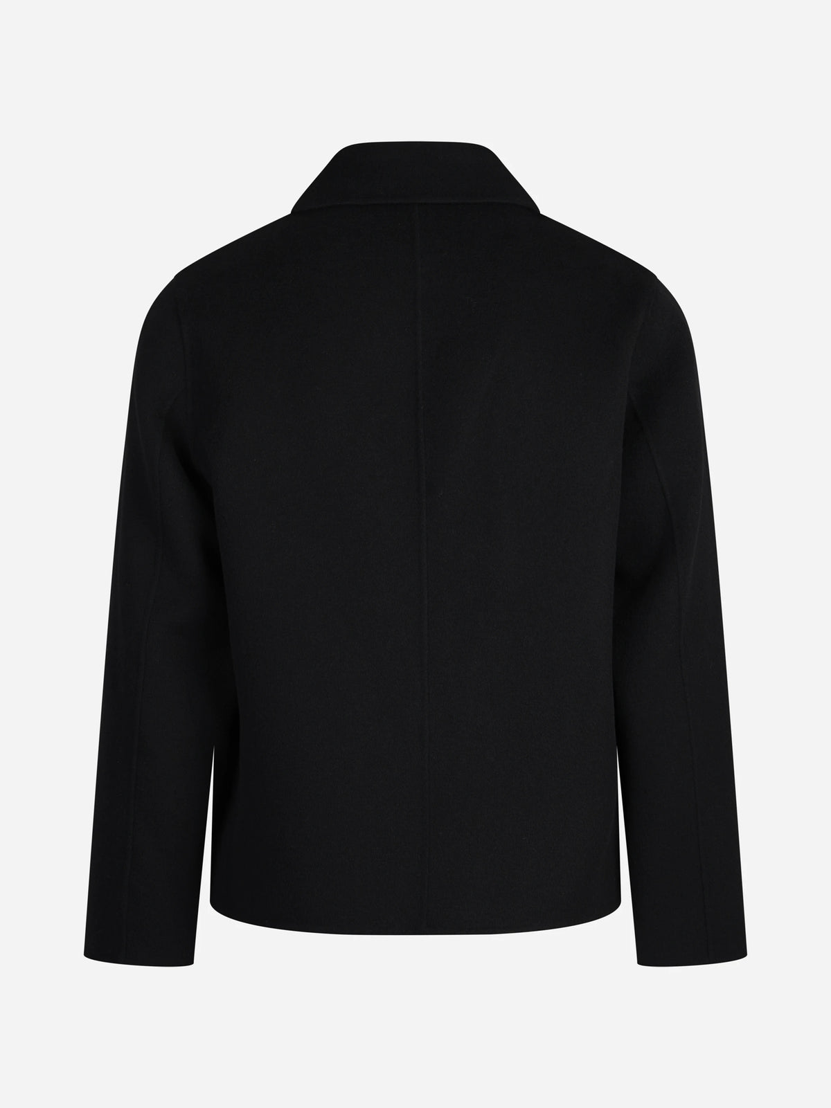 Cappotto Dante corto in lana nero - vista posteriore